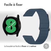 imoshion Bracelet en cuir magnétique Samsung Galaxy Watch 7 40/44 mm - Bleu