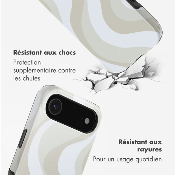 Selencia Coque arrière Vivid avec MagSafe Apple iPhone Air - Desert Waves Beige