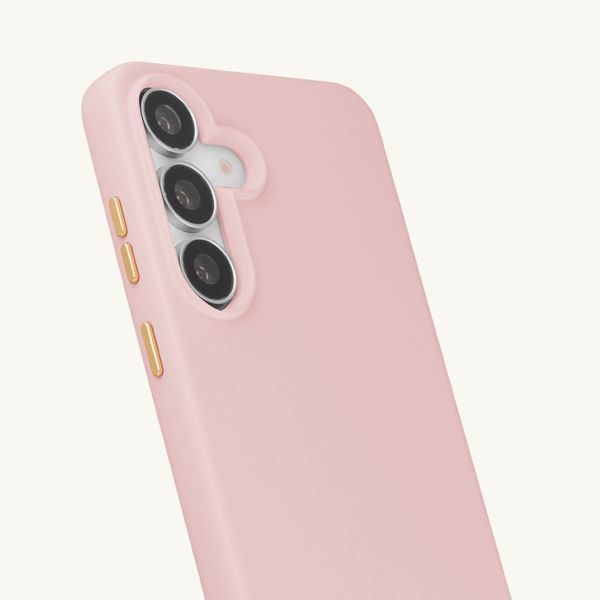 Selencia Coque arrière Rivièra avec MagSafe avec crochets amovibles Samsung Galaxy S25 FE - Sorbet Pink