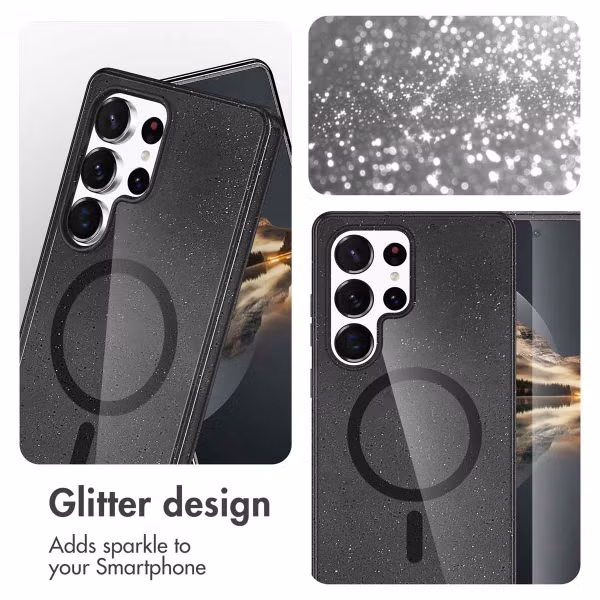 imoshion Coque Pailletée avec MagSafe Samsung Galaxy S24 Ultra - Glitter Noir