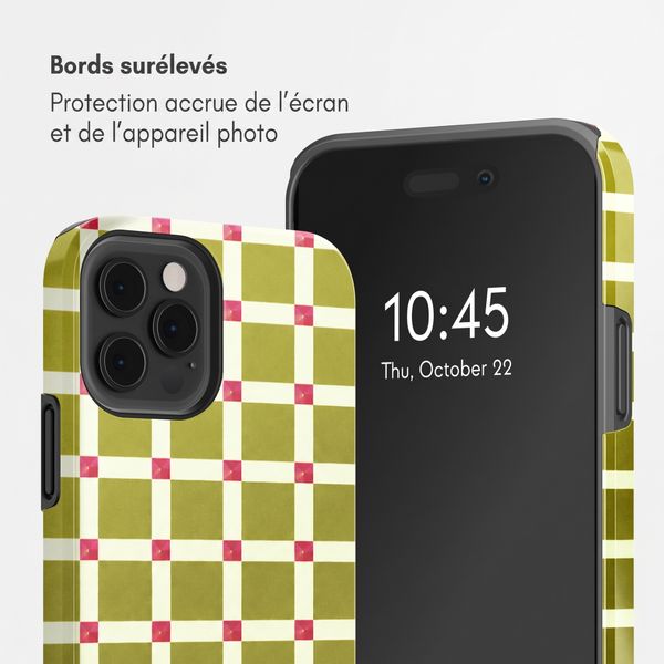 Selencia Coque arrière Vivid Apple iPhone 12 - Check This Olive