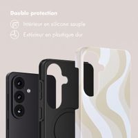 Selencia Coque arrière Vivid avec MagSafe Samsung Galaxy S26 FE - Desert Waves Beige