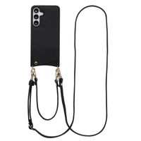 Selencia Coque de télephone Nova avec cordon et porte-cartes Samsung Galaxy S25 FE - Noir