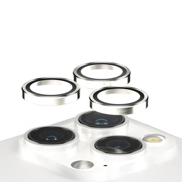 PanzerGlass Protection Caméra Hoops Optic Rings Apple iPhone 15 Pro / 15 Pro Max - White Metal