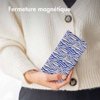 imoshion Étui de télephone portefeuille Design Apple iPhone Xr - White Blue Stripes