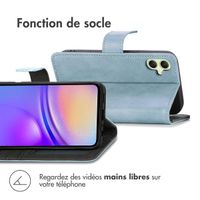 imoshion Étui de télephone portefeuille de luxe Samsung Galaxy A05s - Bleu clair