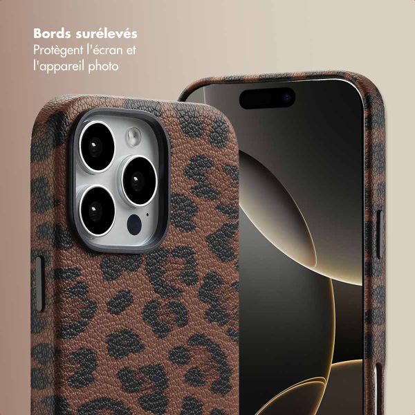 Selencia Coque Sabi imprimé panthère avec MagSafe Apple iPhone 16 Pro Max - Mocha Brown