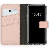 Selencia Étui portefeuille en cuir véritable Apple iPhone 12 Mini - Dusty Pink