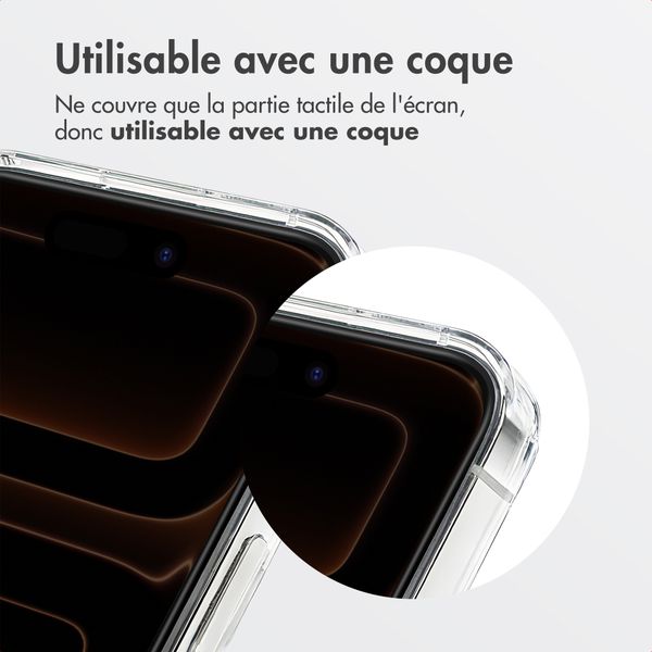 Accezz Protection d'écran en verre trempé avec filtre de confidentialité + Applicateur Apple iPhone 17 Pro Max