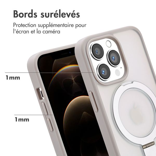 Accezz Coque Ring Stand avec MagSafe Apple iPhone 13 Pro - Gris