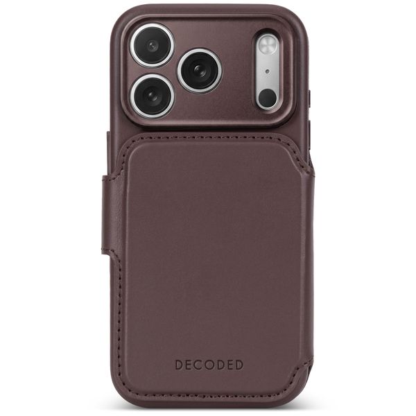 Decoded Portefeuille détachable 2 en 1 en cuir MagSafe Apple iPhone 18 Pro Max / 17 Pro Max - Chocolate Brown