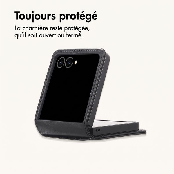 imoshion Étui de télephone portefeuille Luxe Samsung Galaxy Z Flip 8 - Noir