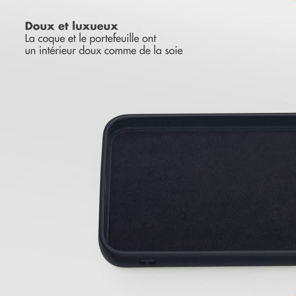 Selencia Étui portefeuille amovible Olyn avec MagSafe Samsung Galaxy A56 - Noir