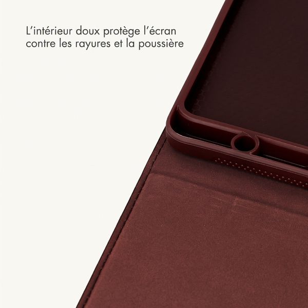 Selencia Coque Croco Samsung Galaxy Tab A11 Plus / A9 Plus - Burgundy