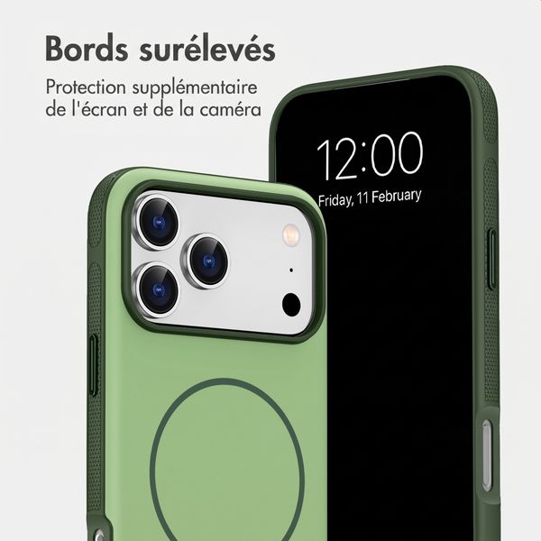 imoshion Coque arrière Color avec Thin MagSafe Ring Apple iPhone 17 Pro Max - Vert foncé
