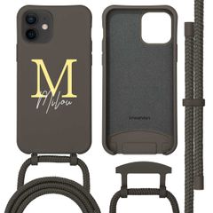 Coque Color MagSafe avec cordon amovible et photo et/ou texte personnalisés Apple iPhone 12 (Pro) - Lettre