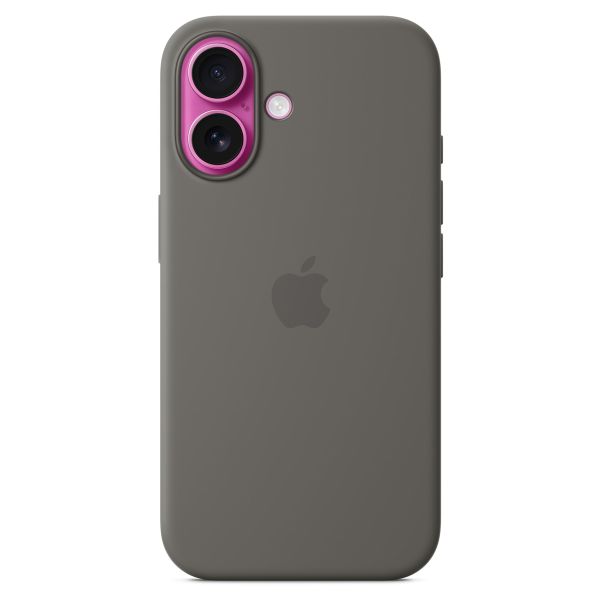 Apple Coque en silicone MagSafe Apple iPhone 16 - Stone Gray