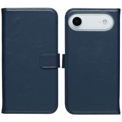 Selencia Étui portefeuille en cuir véritable Apple iPhone Air - Bleu