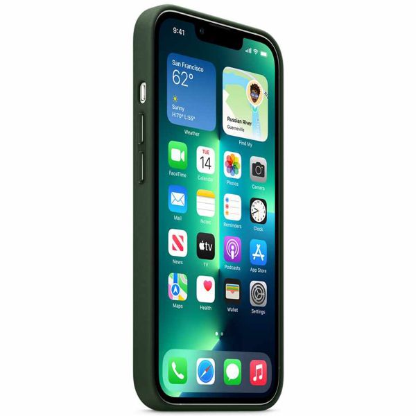 Apple Coque Leather MagSafe Apple iPhone 13 Pro - Sequoia Green