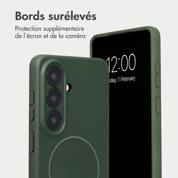 Accezz Coque Grip avec MagSafe Samsung Galaxy S26 - Vert foncé