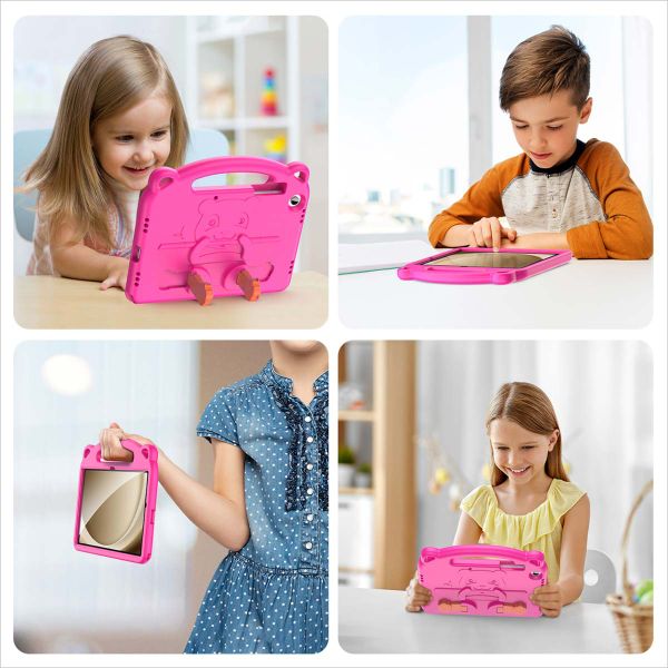 Dux Ducis Coque Panda kidsproof avec support Samsung Galaxy Tab A11 Plus / A9 Plus - Rose