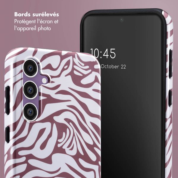 Selencia Coque arrière Vivid Samsung Galaxy S23 FE - Trippy Swirl Dark Rose