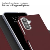 Selencia Étui portefeuille en cuir véritable Samsung Galaxy A27 (5G) - Burgundy