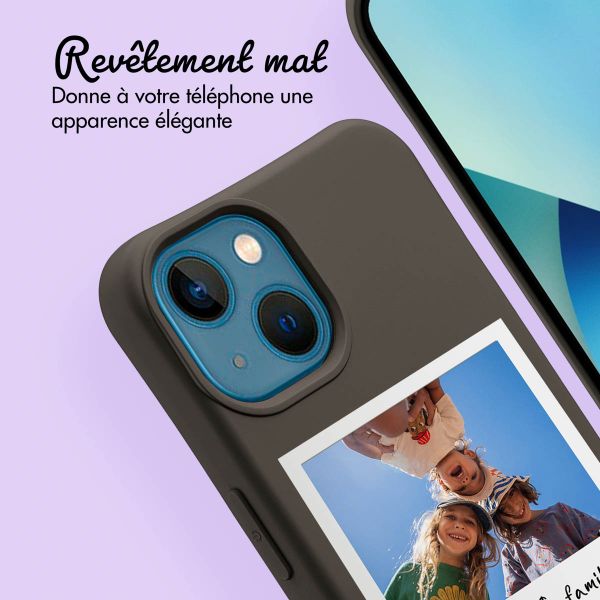 Coque Color MagSafe avec cordon amovible et photo et/ou texte personnalisés Apple iPhone 13 - Polaroid