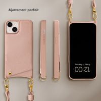 Selencia Coque de télephone Nova avec cordon et porte-cartes Apple iPhone 14 / 13 - Dusty Rose