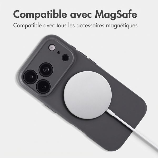 Accezz Coque Grip avec MagSafe Apple iPhone 18 Pro / 17 Pro - Gris