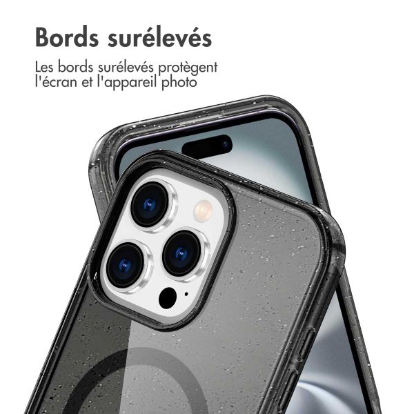 imoshion Coque Pailletée avec MagSafe Apple iPhone 16 Pro - Glitter Noir