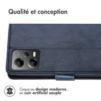imoshion Étui de télephone portefeuille de luxe Xiaomi Poco X5 5G - Bleu foncé