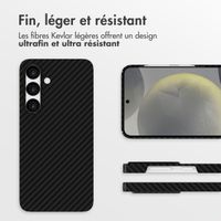 Accezz Coque Kevlar® MagSafe Samsung Galaxy S24 Plus - Noir