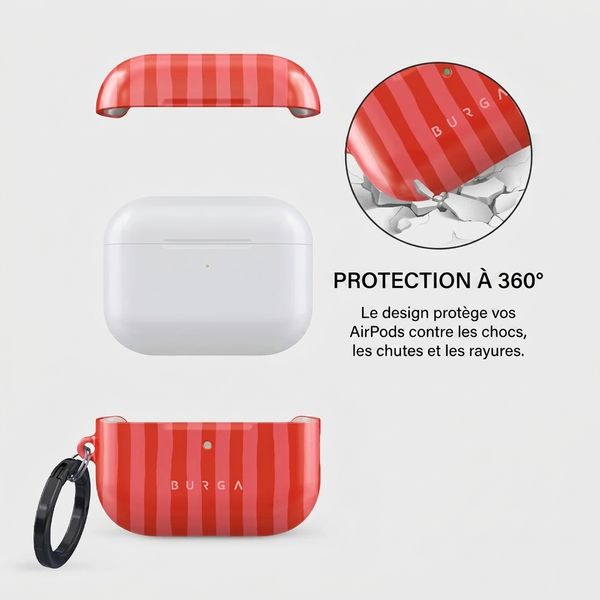Burga Coque rigide Apple AirPods Pro 3 - Pomegranate