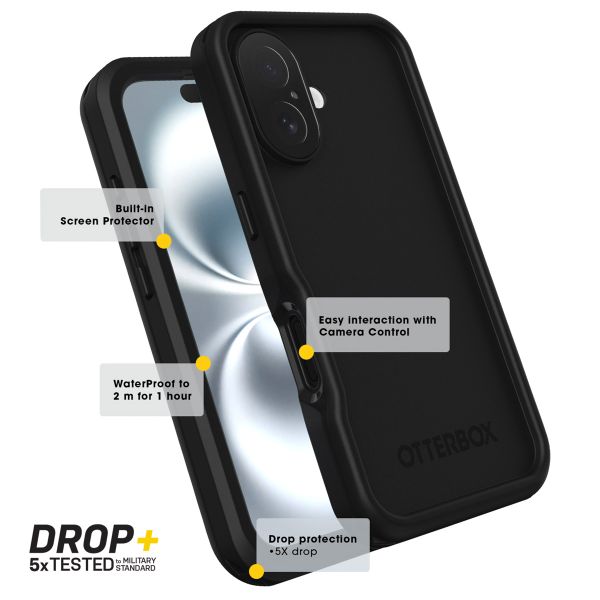 OtterBox Coque arrière Fre MagSafe Apple iPhone 16 Pro - Noir