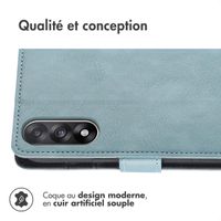 imoshion Étui de télephone portefeuille de luxe OnePlus Nord 5 - Bleu clair