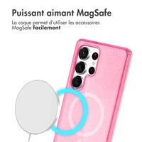 imoshion Coque Pailletée avec MagSafe Samsung Galaxy S24 Ultra - Paillettes Rose