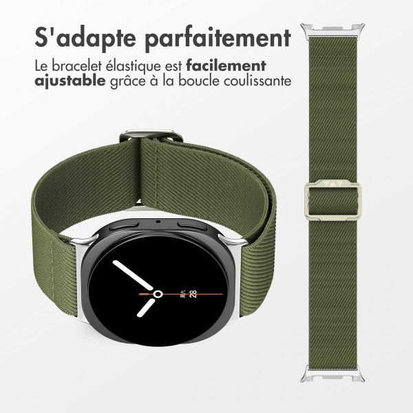 imoshion Bracelet en nylon élastique Samsung Galaxy Watch 8 (40/44mm) / Classic (46mm) - Vert