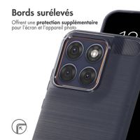 imoshion Coque Brushed Motorola Edge 70 Fusion - Bleu foncé