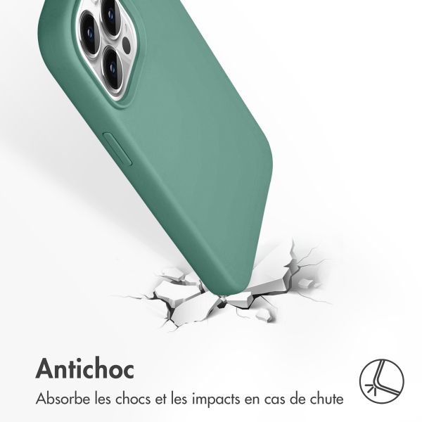 Accezz Coque Liquid Silicone avec MagSafe Apple iPhone 13 Pro - Vert foncé