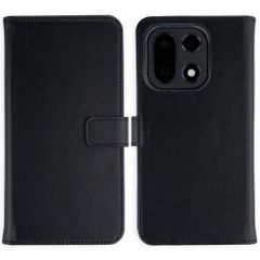 Selencia Étui portefeuille en cuir véritable OnePlus 15 - Noir