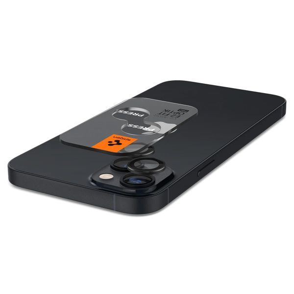 Spigen Optik Lens Protector - Protection complète de la caméra (lot de 2) Apple iPhone 15 / 15 Plus / 14 / 14 Plus - Black