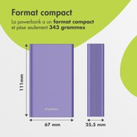 imoshion Ultra Series Aluminium Batterie externe 20.000 mAh - Charge rapide jusqu'à 33 watts - Tropical Violet