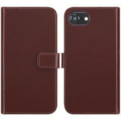 Selencia Étui portefeuille en cuir véritable Apple iPhone 17e / 16e - Marron