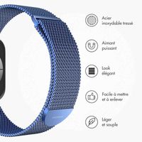 imoshion Bracelet magnétique milanais Apple Watch | 44/45/46/49 mm - Taille M - Bleu