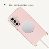 Selencia Coque arrière Rivièra avec MagSafe avec crochets amovibles Samsung Galaxy A57 (5G) - Sorbet Pink