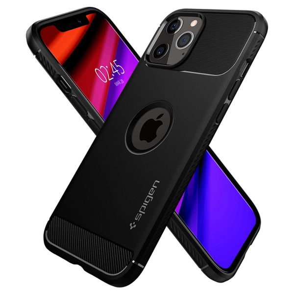 Spigen Coque Rugged Armor Apple iPhone 12 (Pro) - Noir
