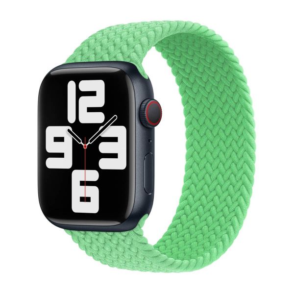 Apple 5 Pack Bracelet Solo tressé Apple Watch | 38/40/41/42 mm - Taille 2 - Lake Green/ (PRODUCT)RED/ Lavender/ Bright Green/ Magenta