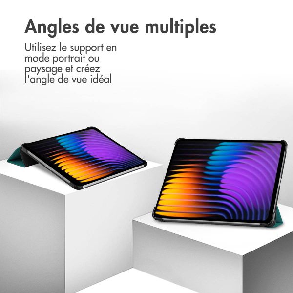 imoshion Coque tablette Trifold Xiaomi Pad 7 / 7 Pro / 8 / 8 Pro - Vert foncé