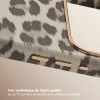 Selencia Coque Sabi imprimé panthère avec MagSafe Apple iPhone 17 Pro - Soft Ivory